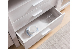 Buffet or Cabinet with 3 Drawers - White Oak