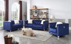 Sofa Set - 3 Piece - Navy Blue