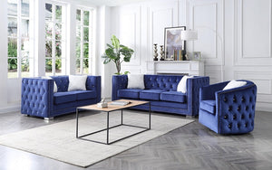 Sofa Set - 3 Piece - Royal Blue