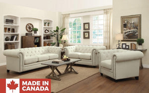 Sofa Set - 3 Piece - Beige (Made in Canada)