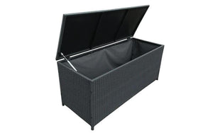 Outdoor Or Indoor Wicker Storage Box - Dark Brown