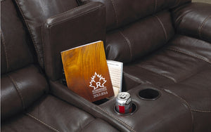 Power Recliner Set - 3 Piece with Air Leather - Chocolate