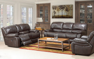 Power Recliner Set - 3 Piece with Air Leather - Chocolate