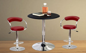 Bar Set with Stools - 3 pc - Black | White | Espresso | Red
