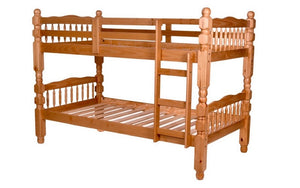 Bunk Bed - Twin over Twin Post Design Solid Wood - Honey