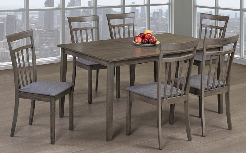 Rectangle Kitchen Set Kitchen Set with Rectangle Top - 7 pc - Grey - Furnberry