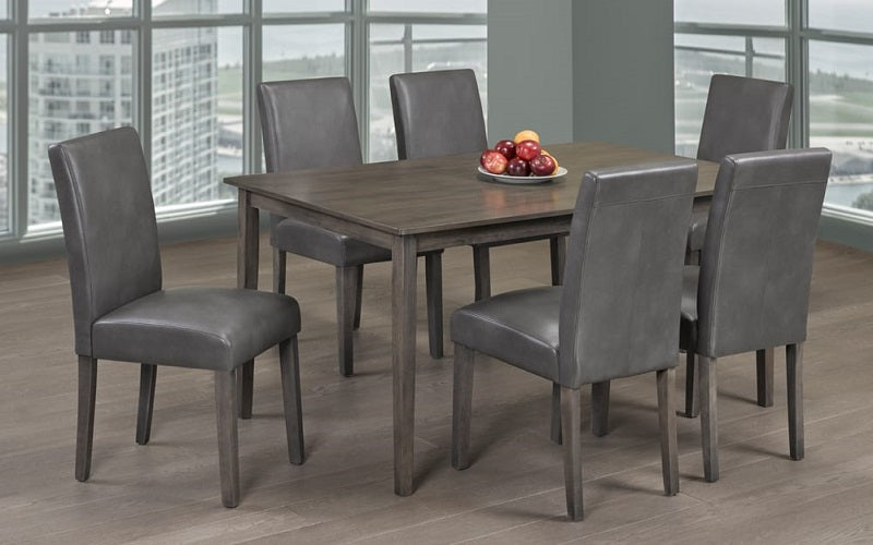 Rectangle Kitchen Set Kitchen Set with Rectangle Top - 7 pc - Grey - Furnberry