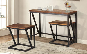 Pub Set with Stools - 3 pc - Walnut | Black
