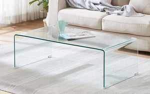 Bent Glass Coffee Table Set - 3 pc - Clear