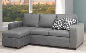 Fabric Sectional with Reversible Chaise - Charcoal Graphite Grey
