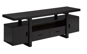 TV Stand with Shelf and Drawers - Dark Cherry