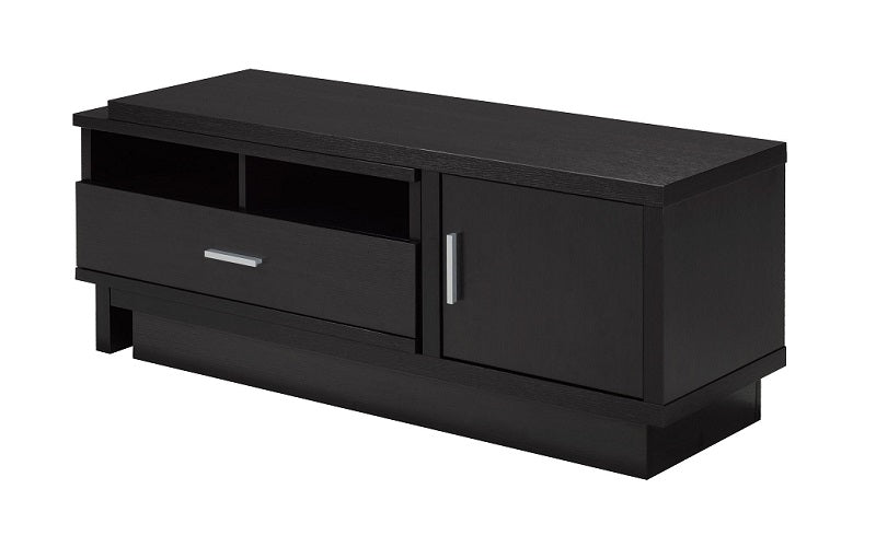 TV Stand with Shelf & Drawers Expandable - Dark Cherry