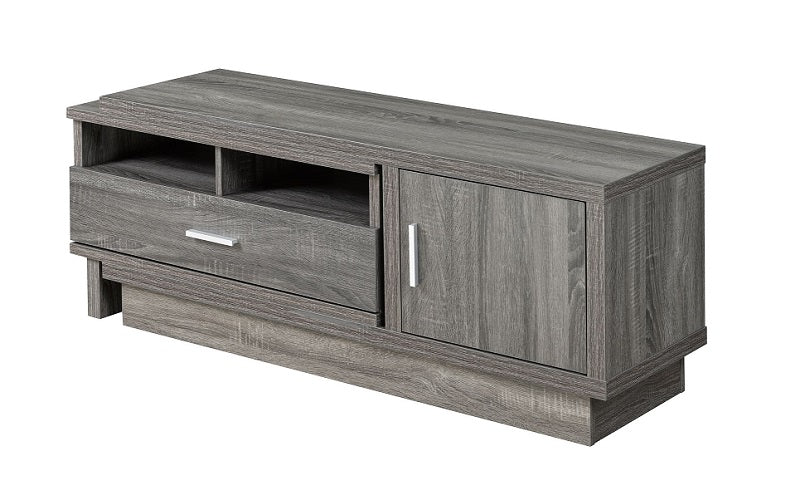 TV Stand with Shelf & Drawers Expandable - Grey