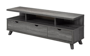 TV Stand with Shelf and Drawers - Grey