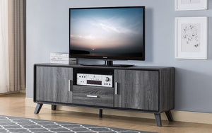 TV Stand with Shelf-Drawer & Cabinets - Grey