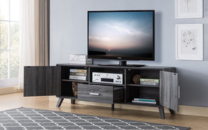 TV Stand with Shelf-Drawer & Cabinets - Grey