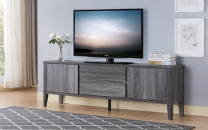 TV Stand with Drawers & Cabinets - Grey