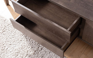 TV Stand with Drawers & Cabinets - Walnut Oak