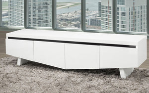 TV Stand with Lacquer Drawer - White