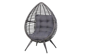 Outdoor Teardrop Chair - Black & Grey