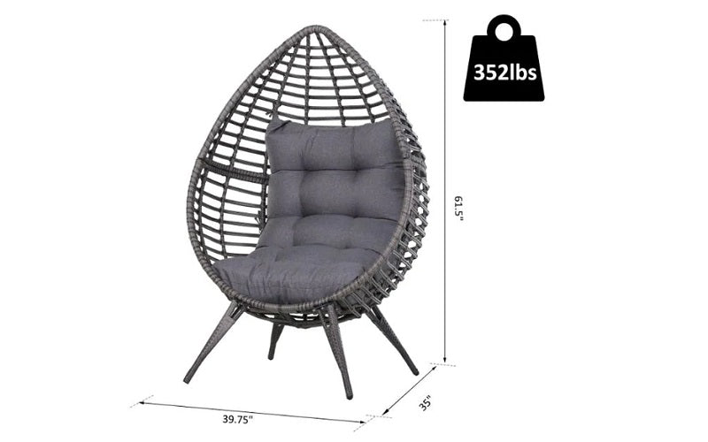 Teardrop wicker lounge chair best sale
