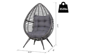 Outdoor Teardrop Chair - Black & Grey