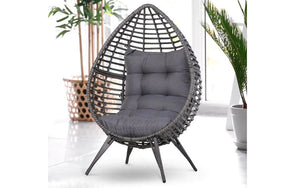 Outdoor Teardrop Chair - Black & Grey