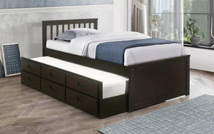 Platform Bed with Trundle - Espresso