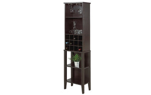 Wine Rack with Shelves - Grey | Dark Cherry