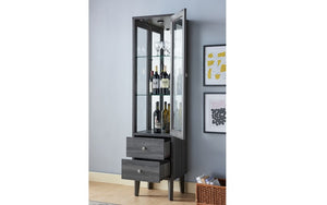 Wine Rack with Cabinet - Grey