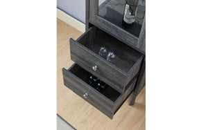 Wine Rack with Cabinet - Grey