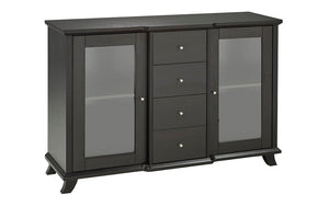 Buffet or Cabinet with 4 Storage Drawers - Dark Cherry