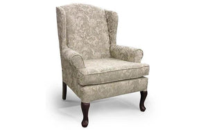 Accent Chair with Wing Back - Light Grey (Made in Canada)